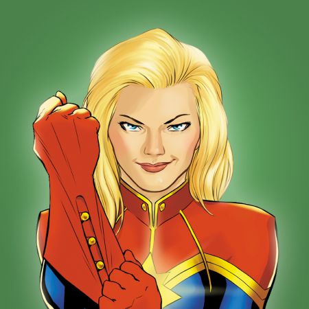 Comic-book portrait of Captain Marvel