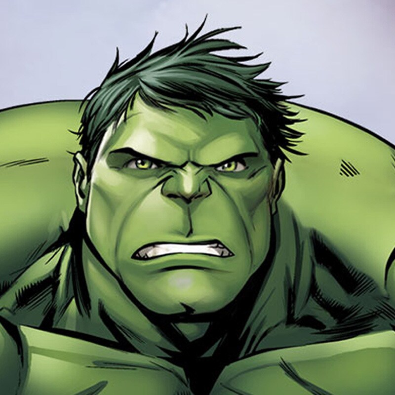 Comic-book portrait of Hulk