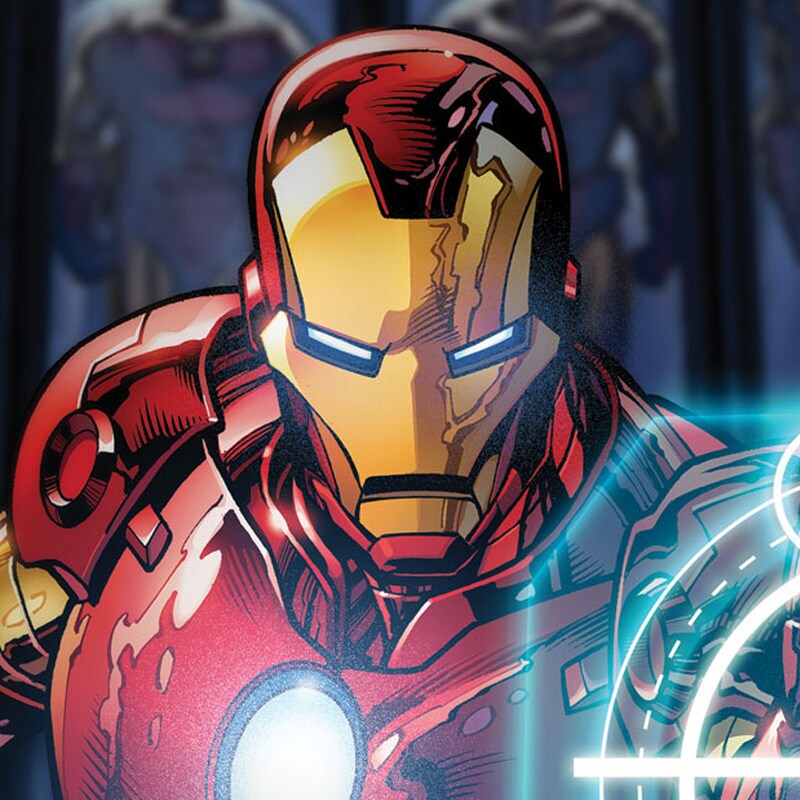 Comic-book portrait of Iron Man