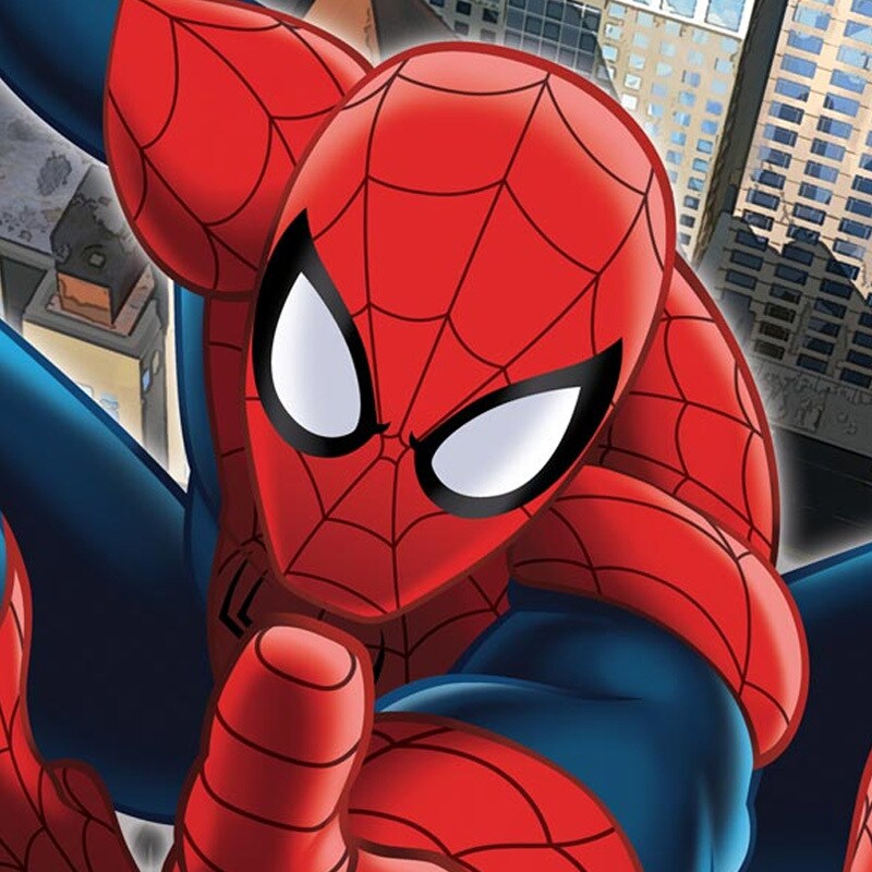 Comic-book portrait of Spider-Man
