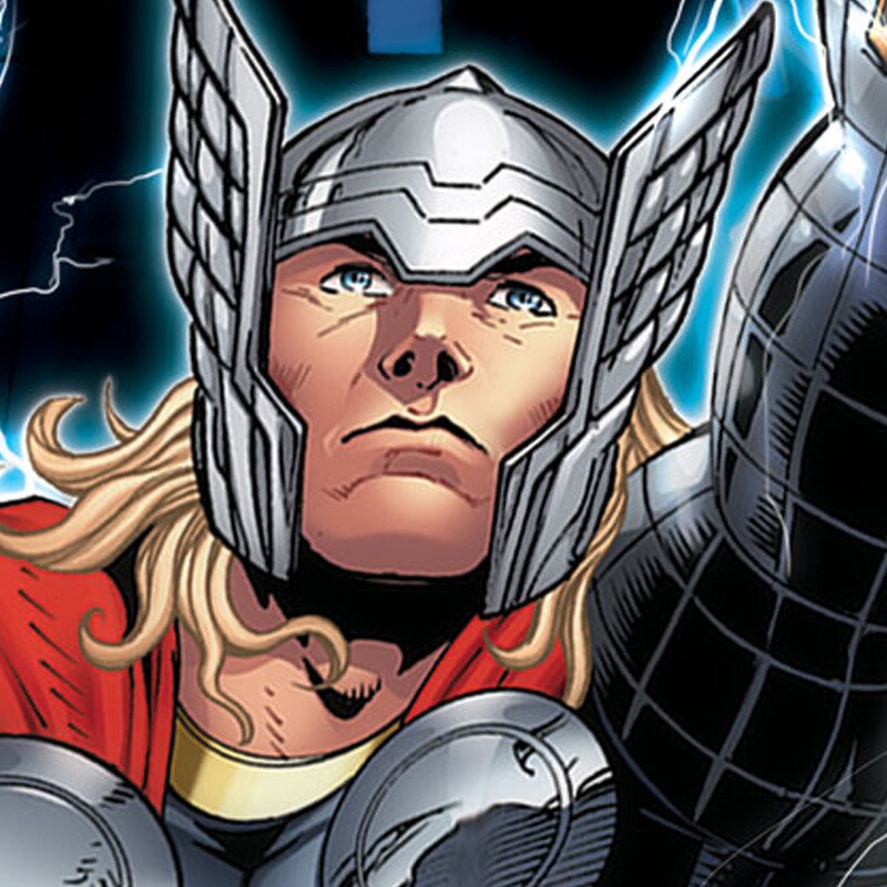 Comic-book portrait of Thor